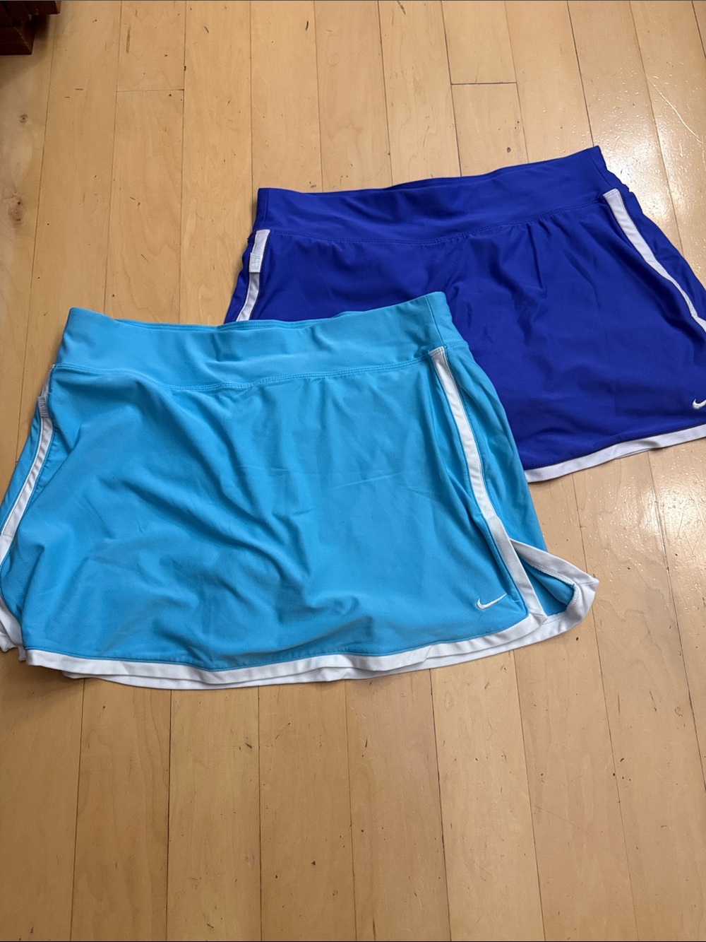 Nike Athletic tennis skirts Pair in Aqua Blue and Royal Blue price is for both